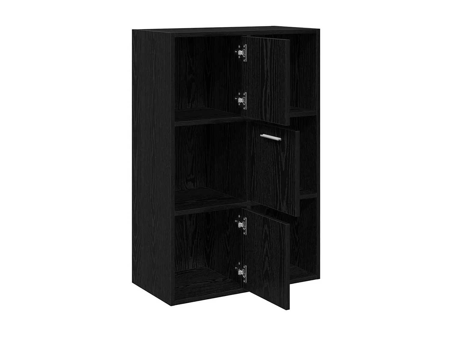 Opbergkast 60x29,5x90 cm bewerkt hout zwart