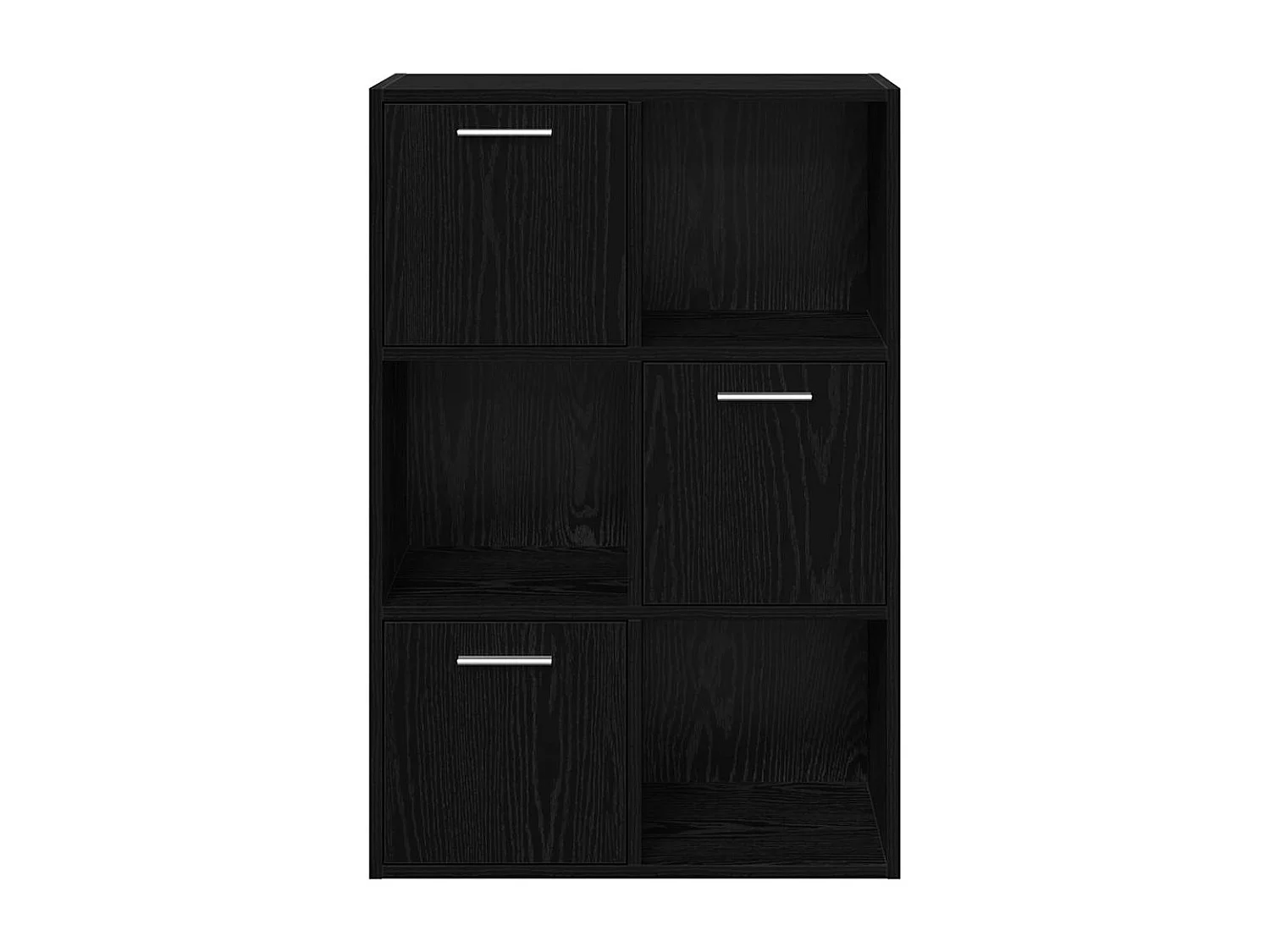 Opbergkast 60x29,5x90 cm bewerkt hout zwart