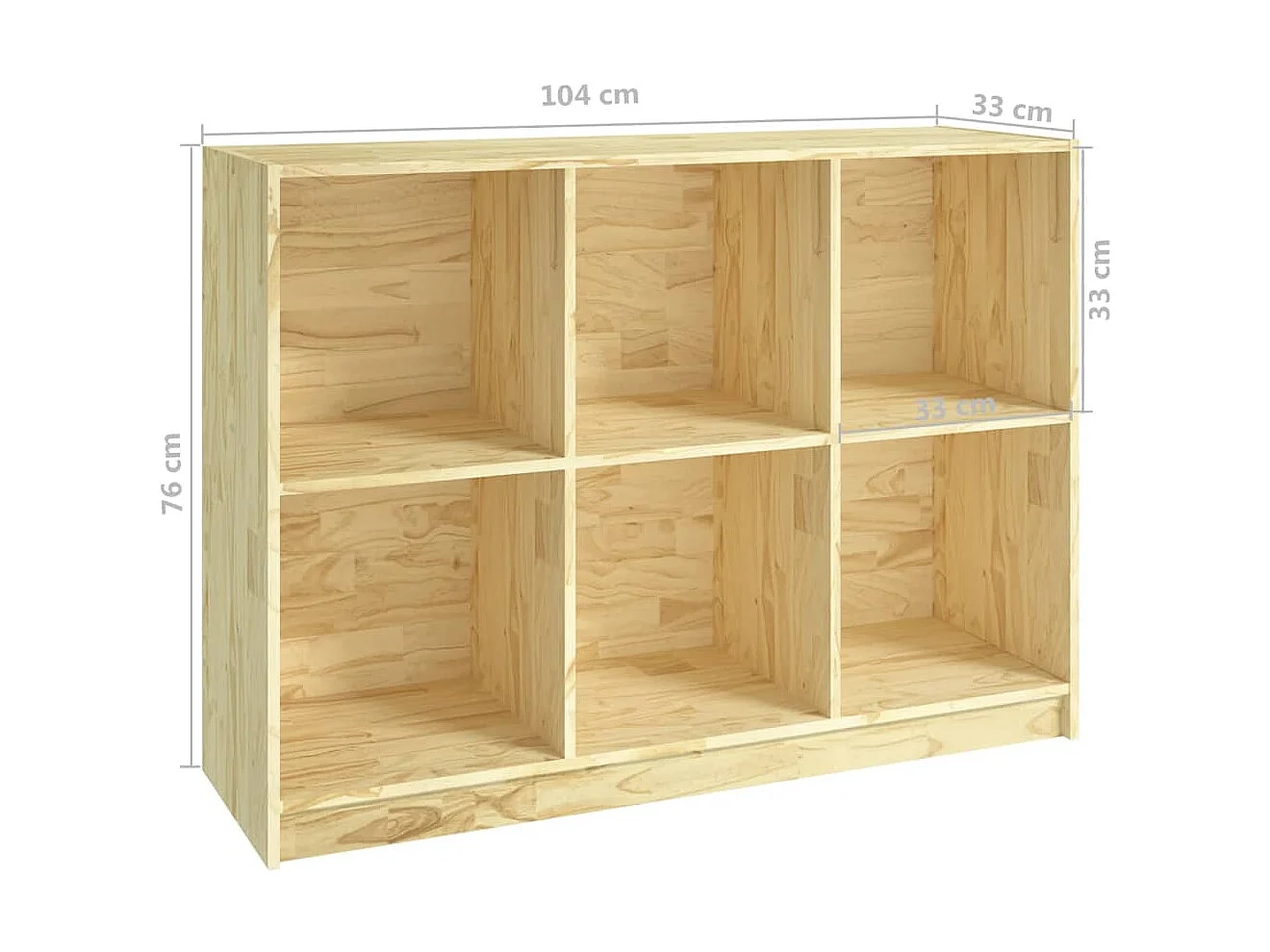 Bibliothèque 104x33x76 cm bois de pin massif