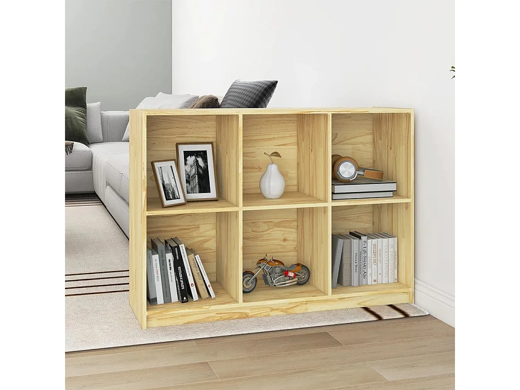 Bücherregal 104x33x76 cm Massivholz Kiefer