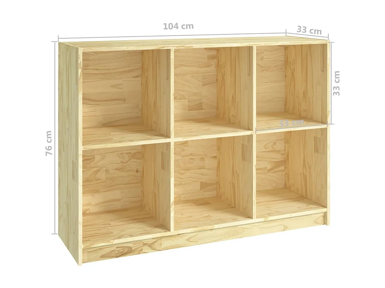Bibliothèque 104x33x76 cm bois de pin massif