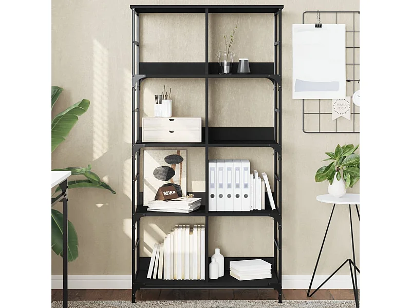 Bücherregal Schwarz 78,5x33x153 cm Holzwerkstoff