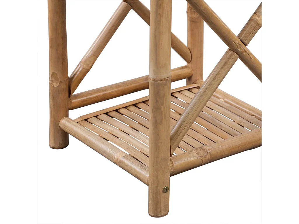 Estante de bambu quadrada com 4 prateleiras