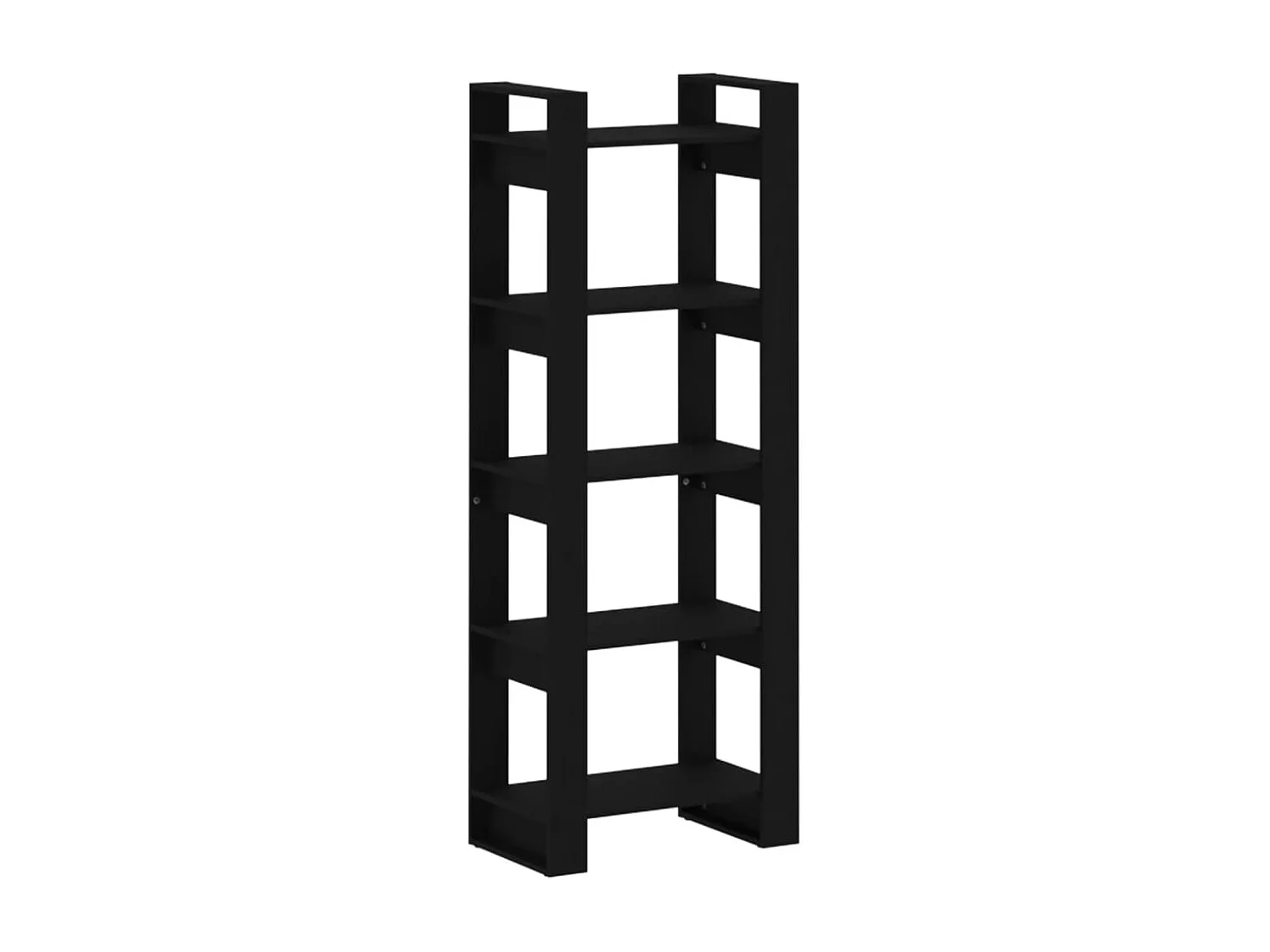 Bibliothèque/Séparateur de pièce Noir 60x35x160 cm Bois massif