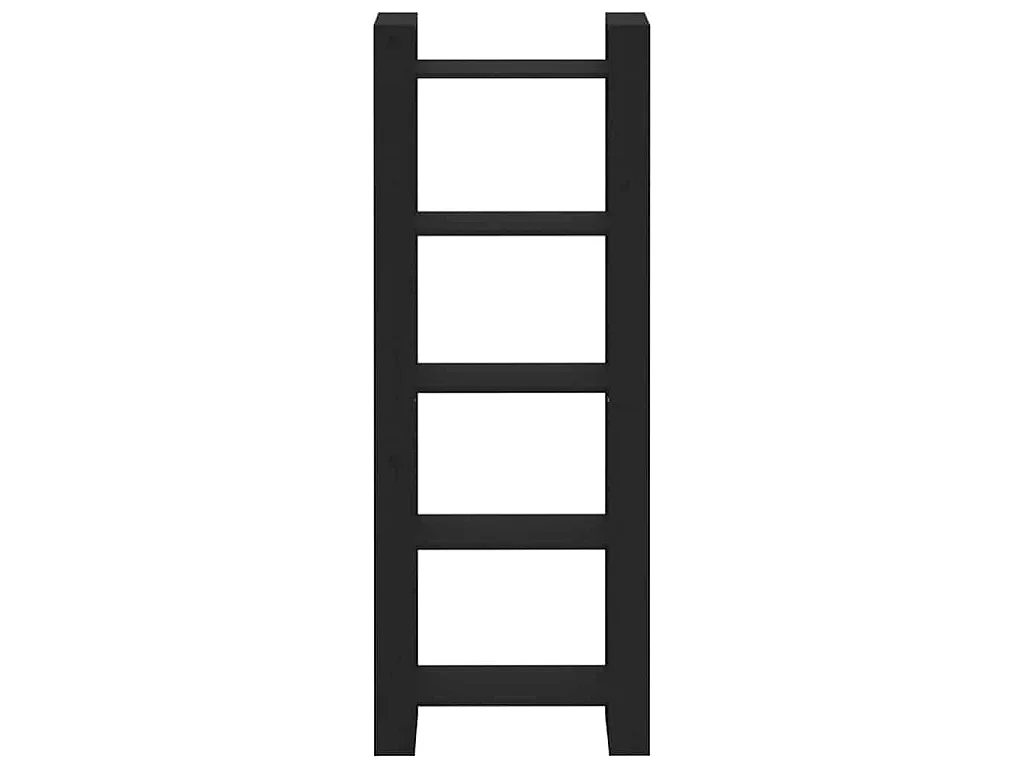 Bibliothèque/Séparateur de pièce Noir 60x35x160 cm Bois massif