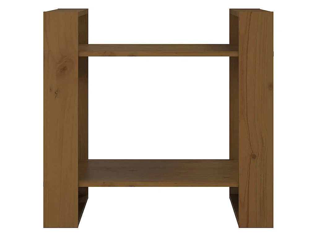 Boekenkast/kamerscherm 60x35x57 cm massief hout honingbruin