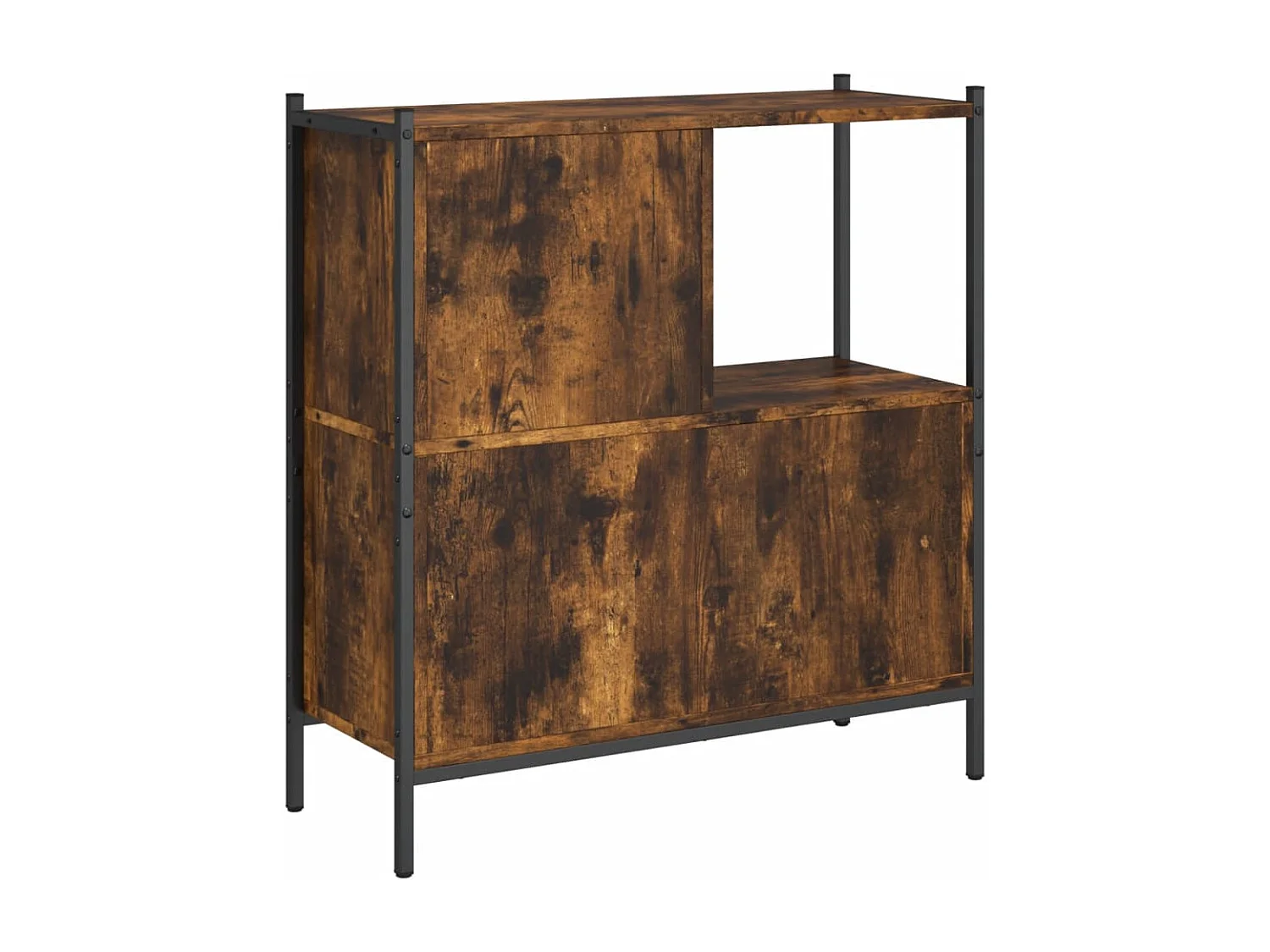 Bibliothèque chêne fumé 72x28x77,5 cm bois d'ingénierie