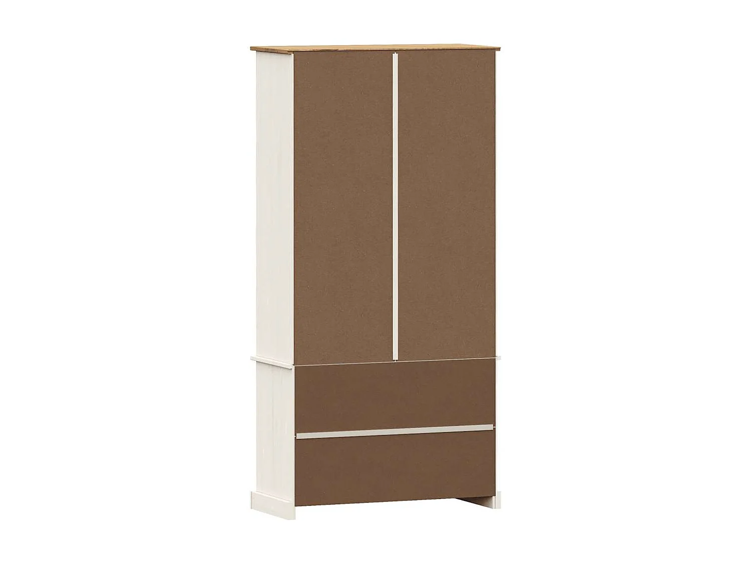Bibliothèque VIGO blanc 85x35x170 cm bois massif de pin