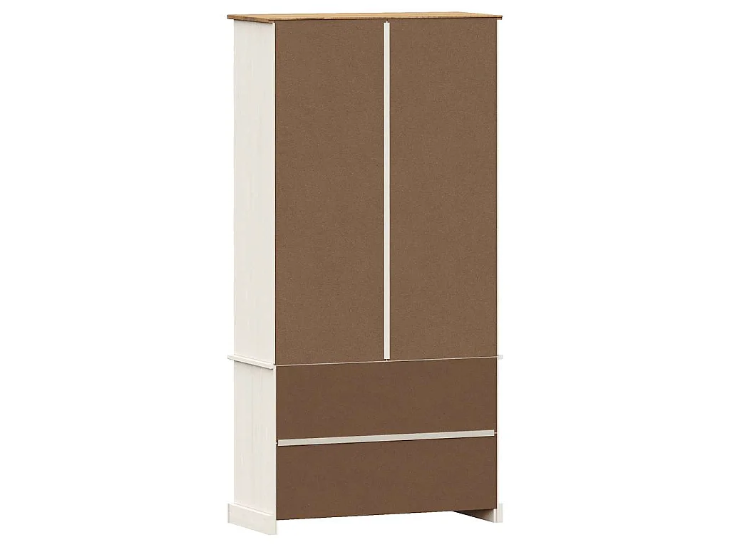 Libreria VIGO 85x35x170 cm in Legno Massello di Pino Bianco