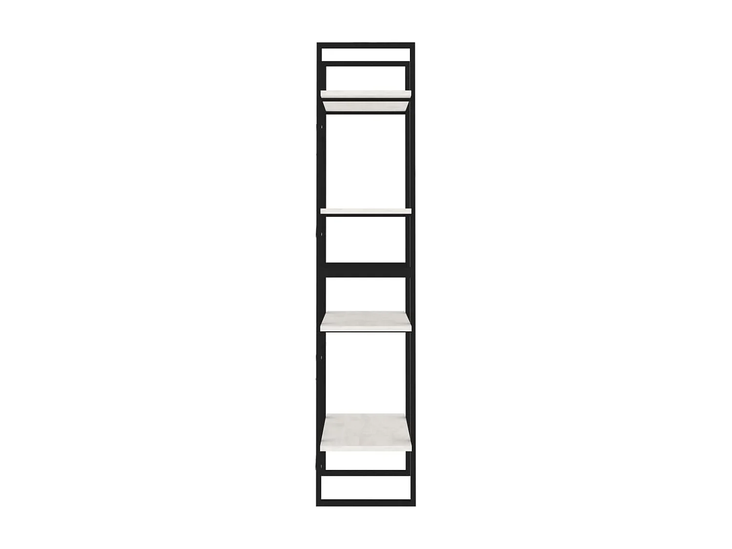 Bibliothèque à 4 niveaux Blanc 60x30x140 cm Bois de pin massif