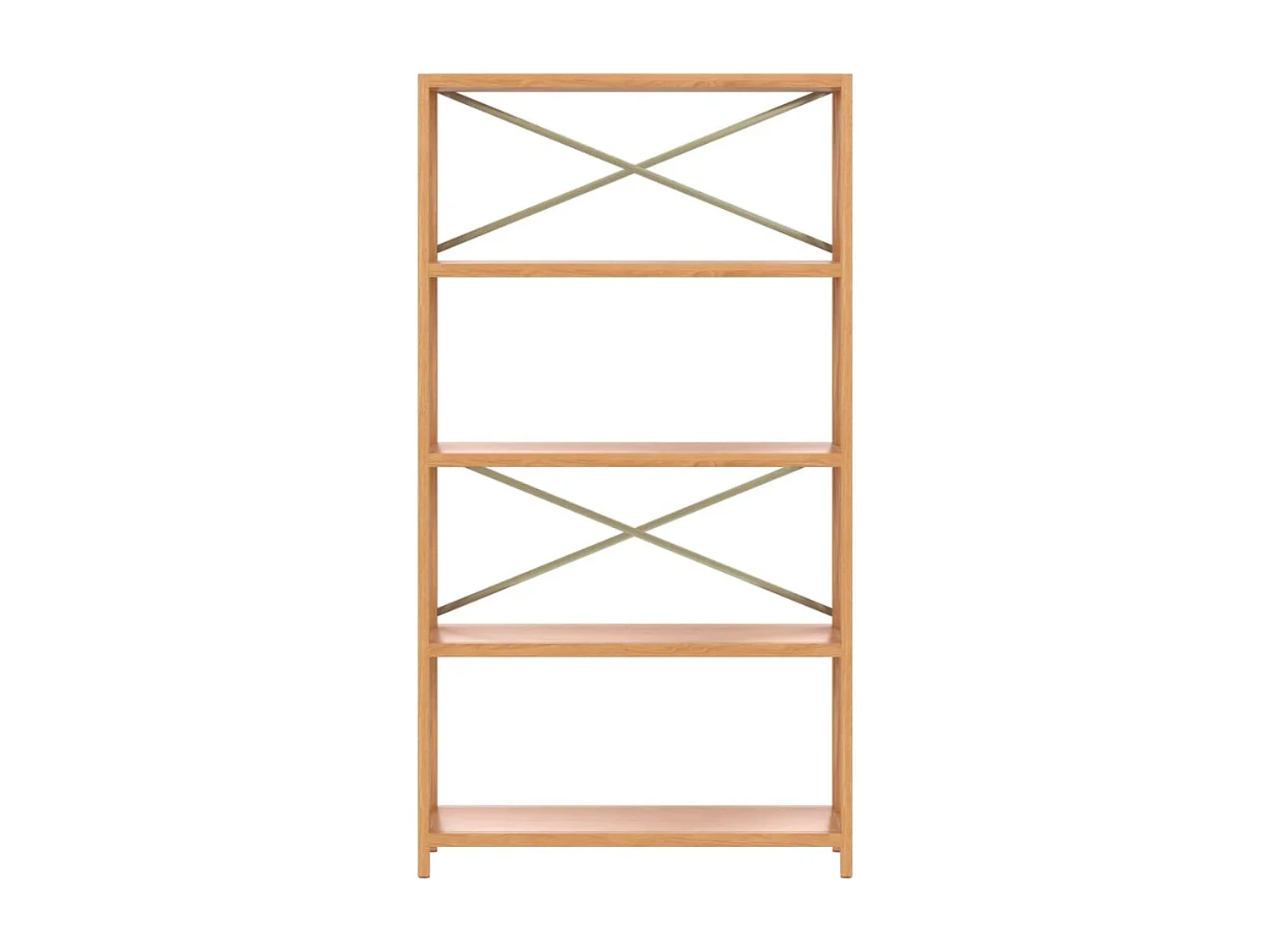 Regal mit 5 Böden 80x30x146 cm Massivholz Eiche