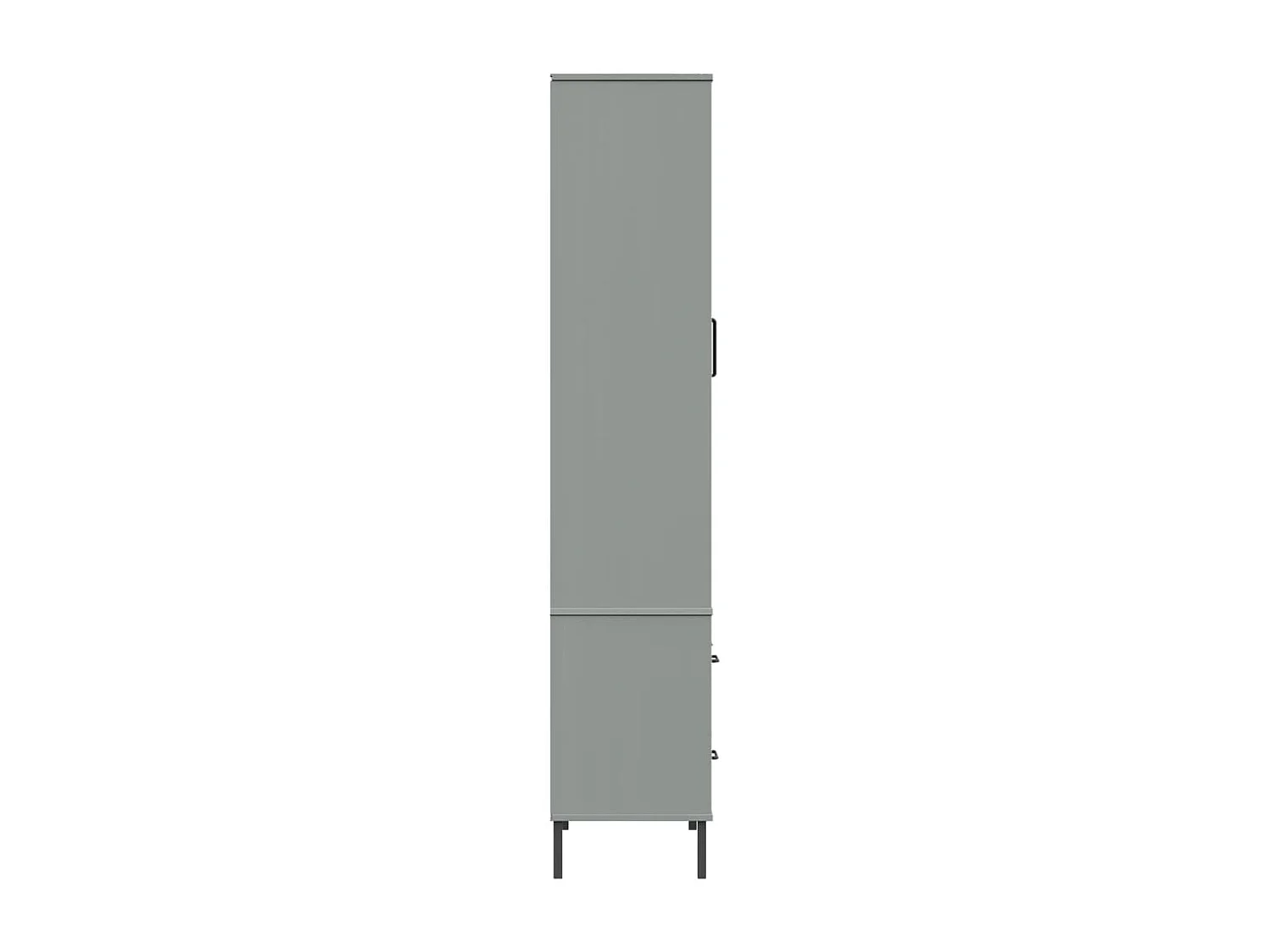 Libreria Gambe Metallo Grigio 85x35x172,5cm Legno Massello OSLO