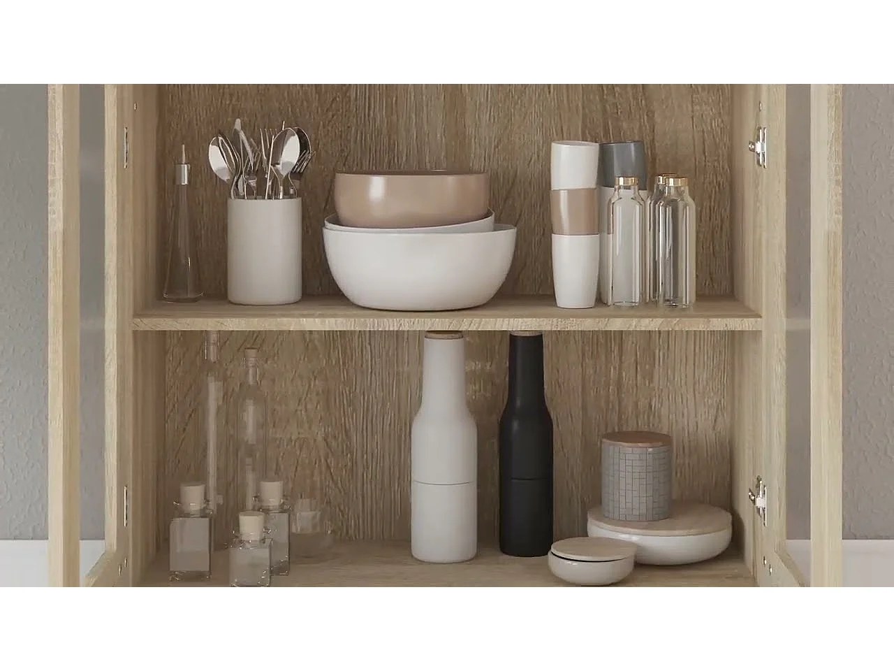 Armoire à vitrine Chêne sonoma 82,5x30,5x150 cm Bois ingénierie