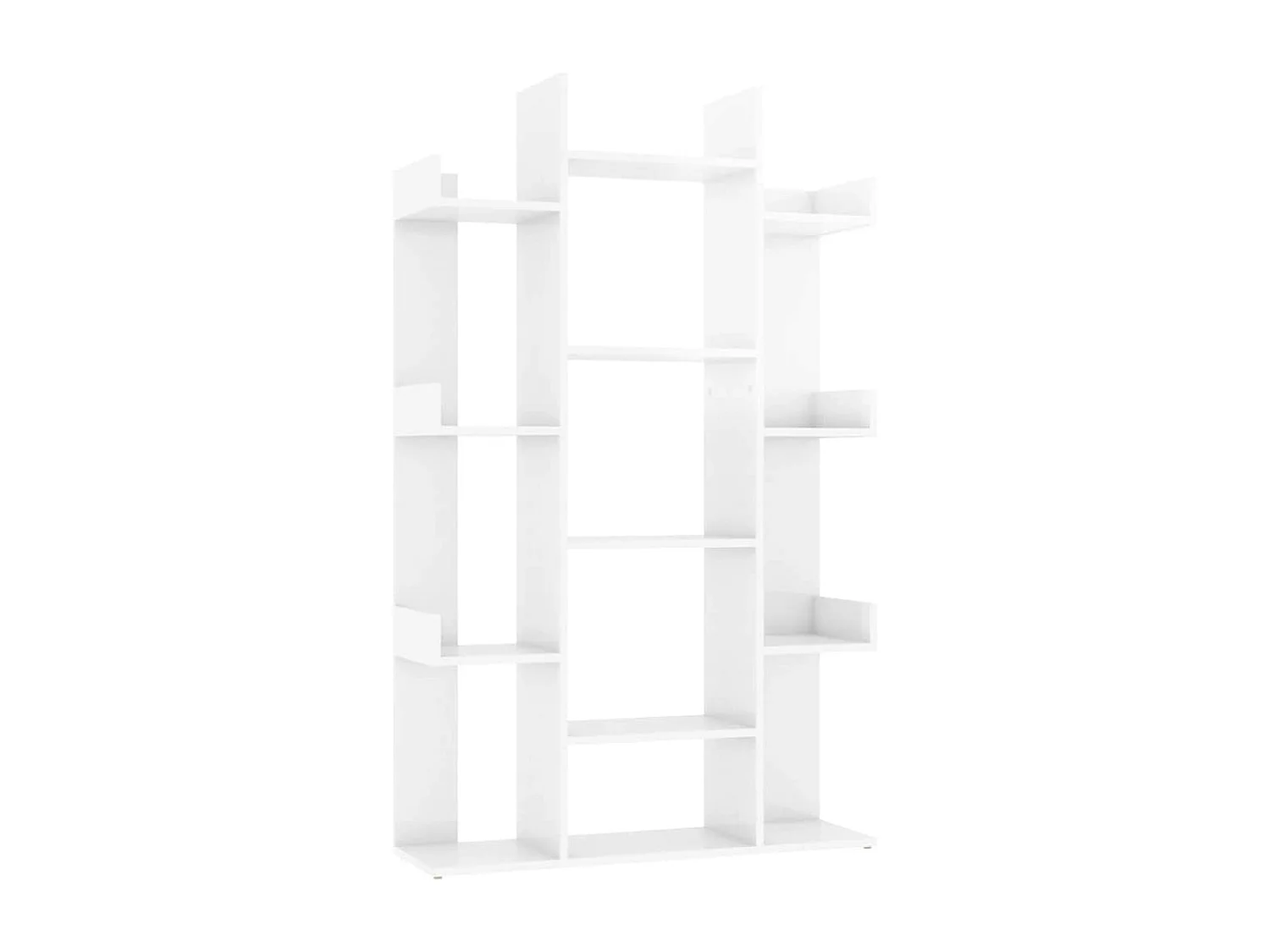 Bibliothèque Blanc brillant 86x25,5x140 cm Bois d’ingénierie