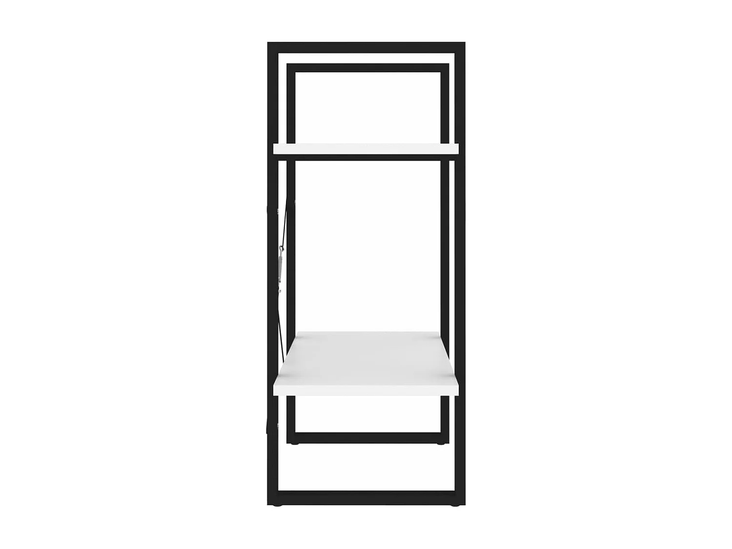 Bibliothèque à 2 niveaux Blanc 60x30x70 cm bois d'ingénierie