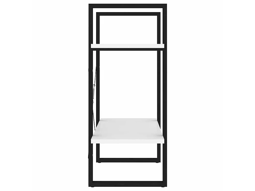 Bibliothèque à 2 niveaux Blanc 60x30x70 cm bois d'ingénierie