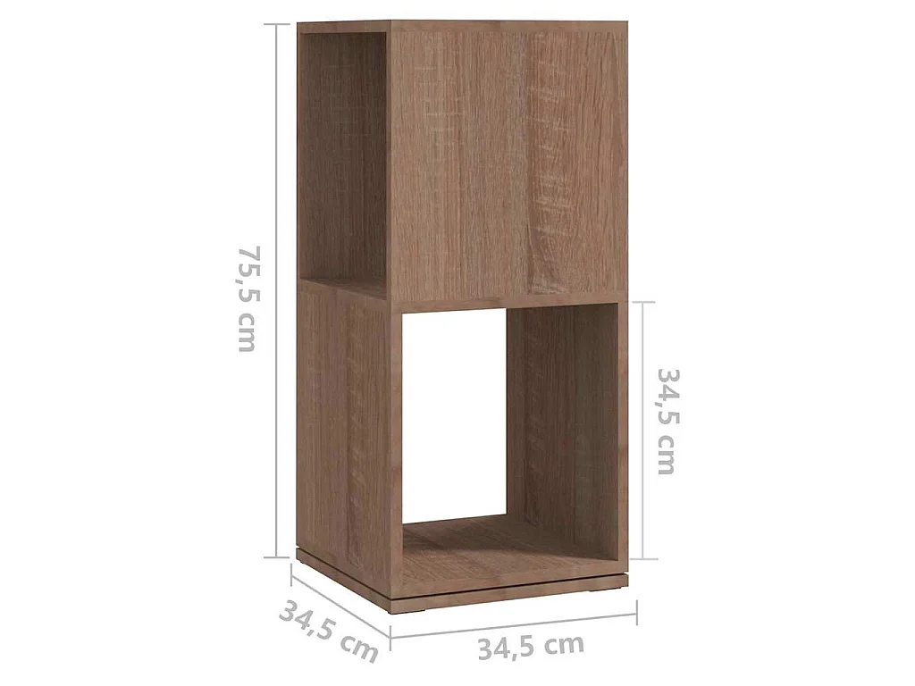 Armoire rotative Chêne Sonoma 34,5x34,5x75,5 cm bois ingénierie