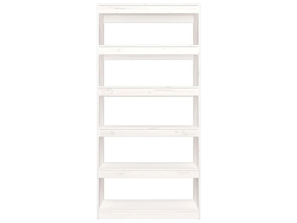 Bücherregal/Raumteiler Weiß 80x30x167,4 cm Massivholz Kiefer