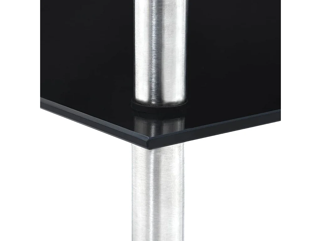 Kastje 5-laags 30x30x130 cm gehard glas zwart