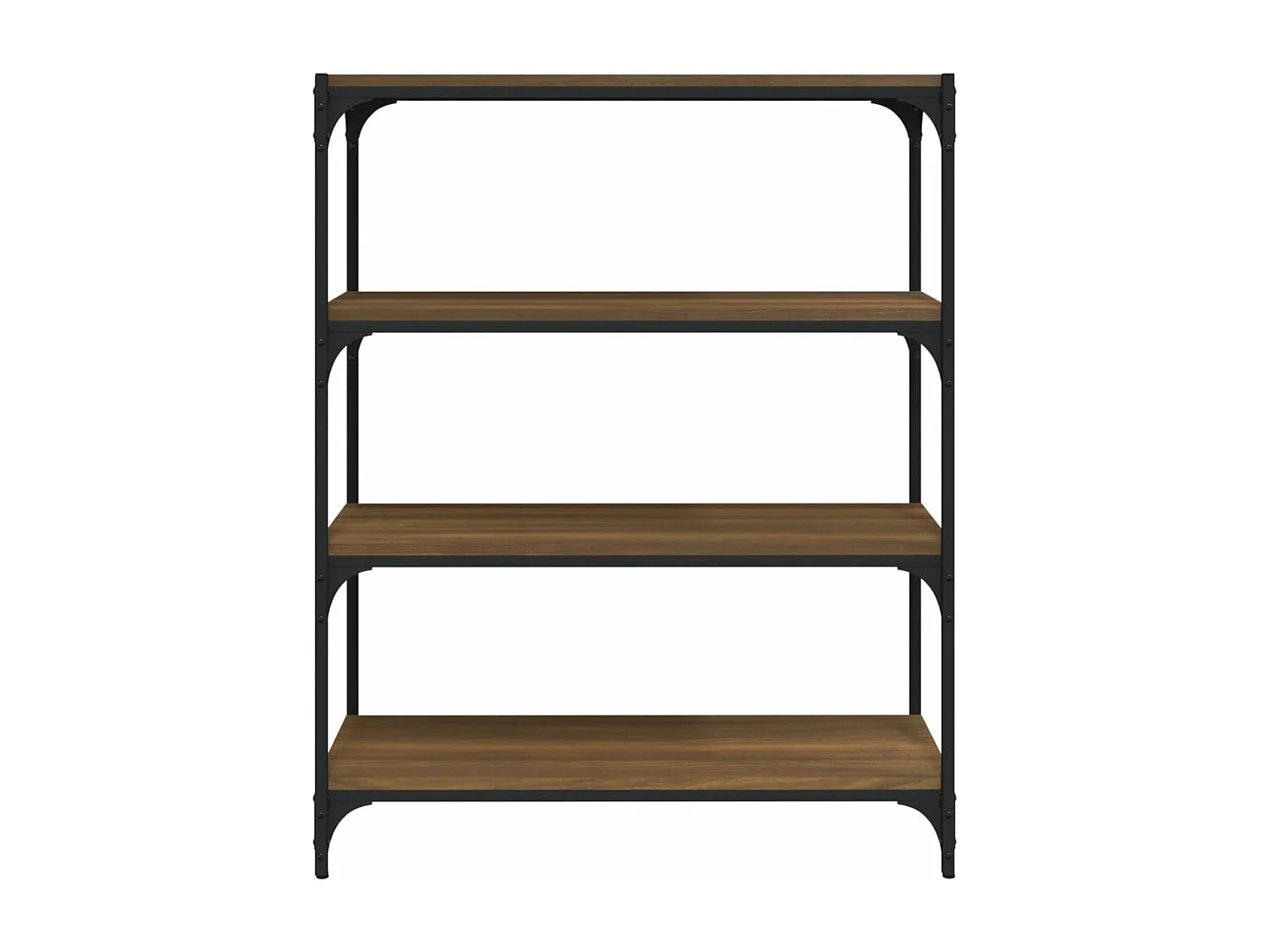 Bibliothèque Chêne brun 80x33x100 cm Bois d'ingénierie et acier