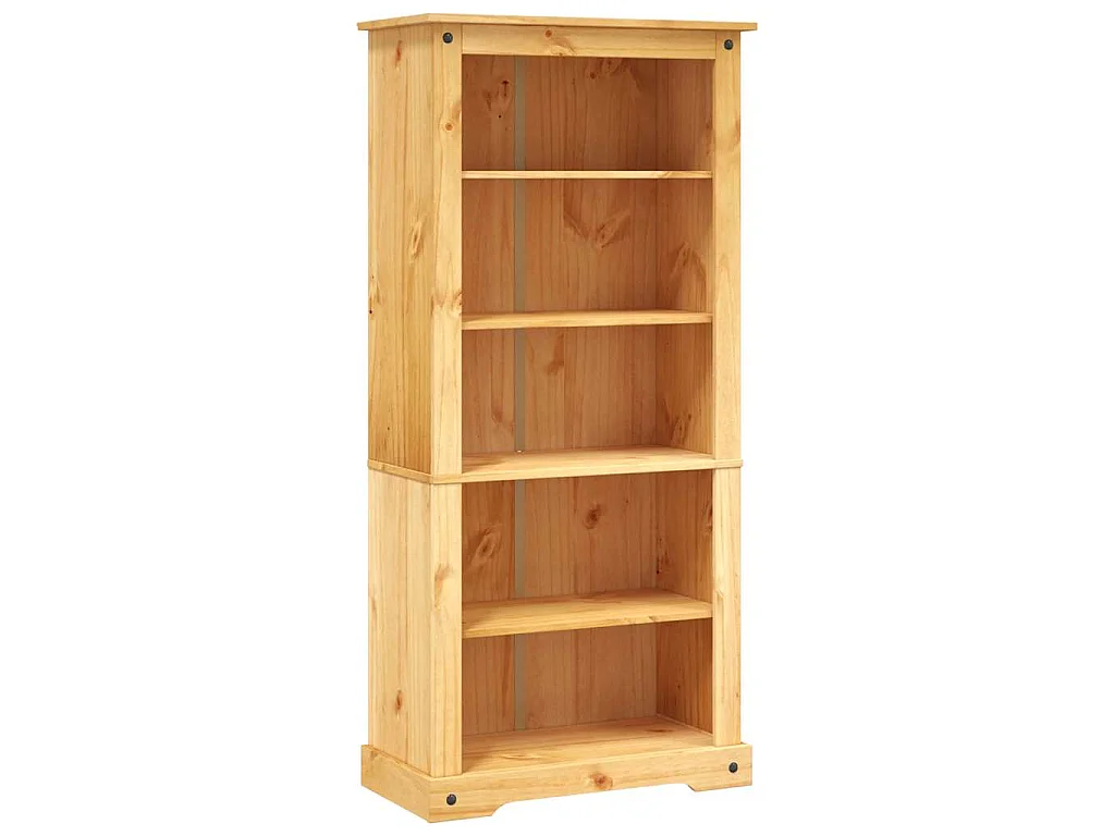 Bibliothèque 5 niveaux Gamme Corona Pin mexicain 80x40x170 cm