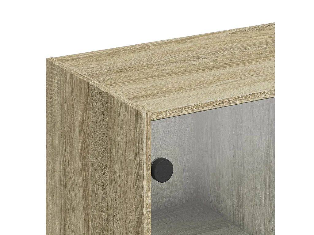 Bibliothèque avec portes chêne sonoma 136x37x142 cm