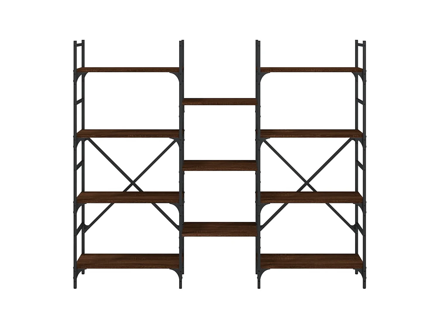 Bücherregal Braun Eichen-Optik 160x28,5x136,5 cm Holzwerkstoff