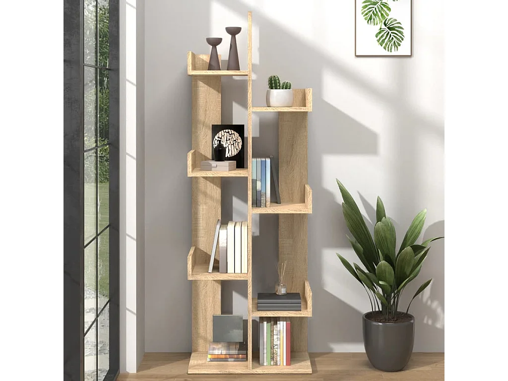 Bibliothèque Chêne sonoma 48x25,5x140 cm Bois d’ingénierie