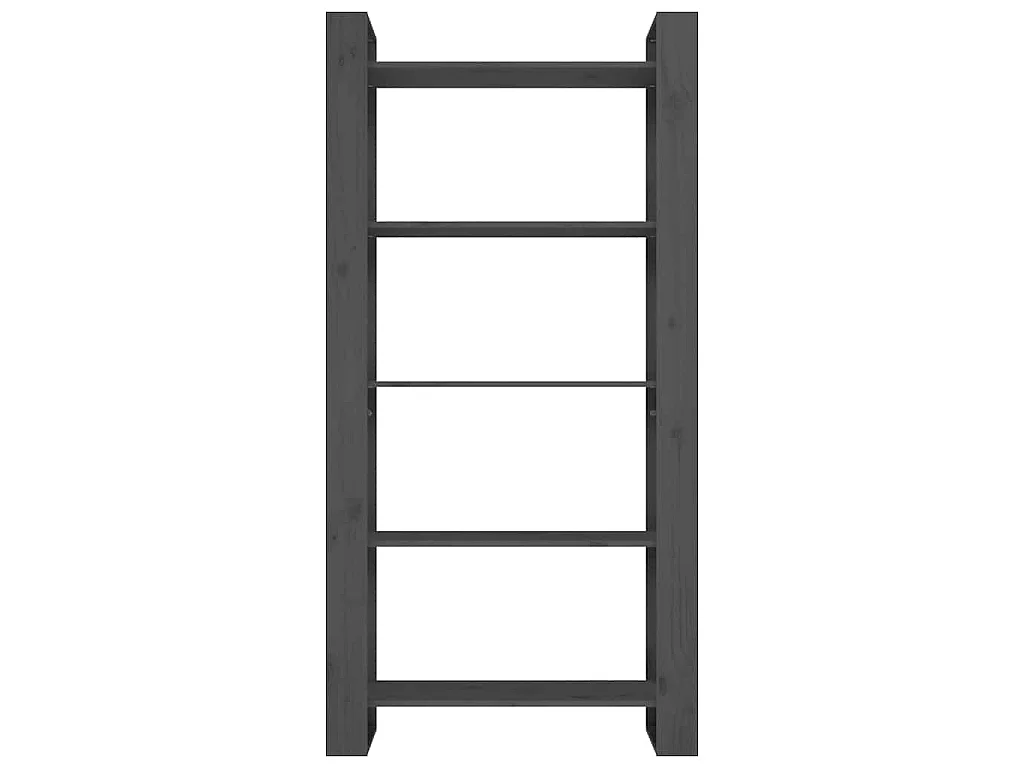 Boekenkast/kamerscherm 80x35x160 cm massief hout grijs