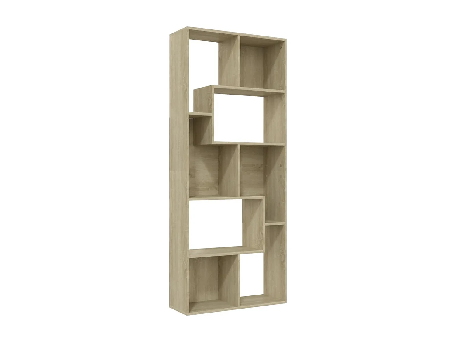 Boekenkast 67x24x161 cm bewerkt hout sonoma eikenkleurig