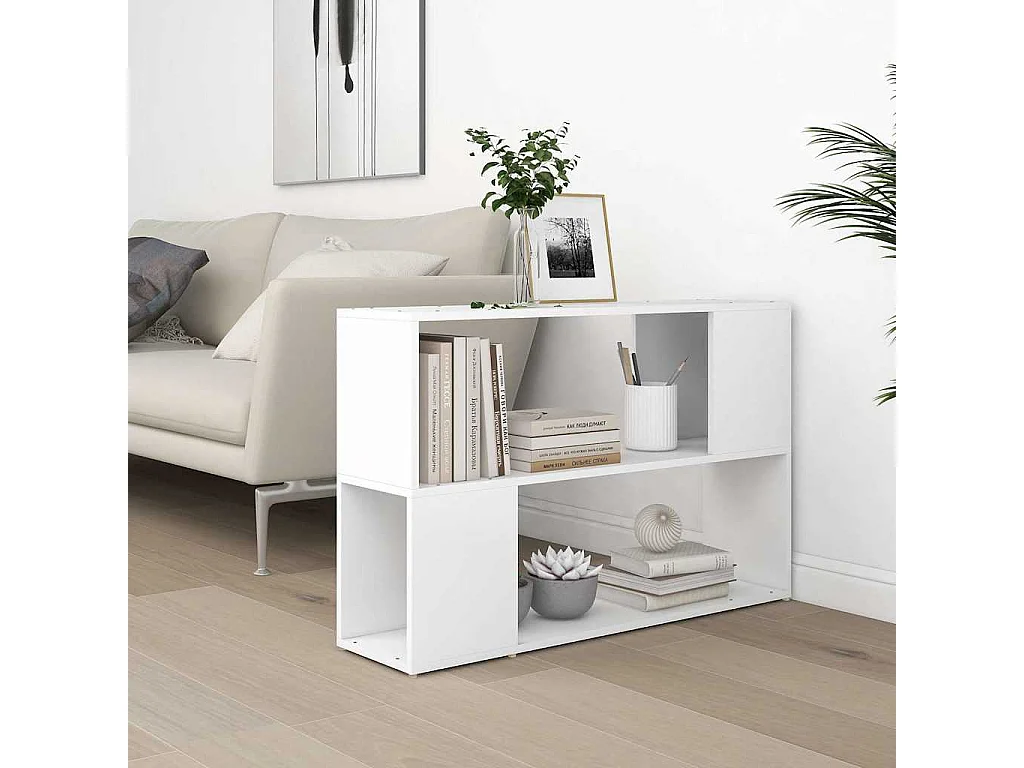 Bibliothèque Blanc 100x24x63 cm Bois d'ingénierie