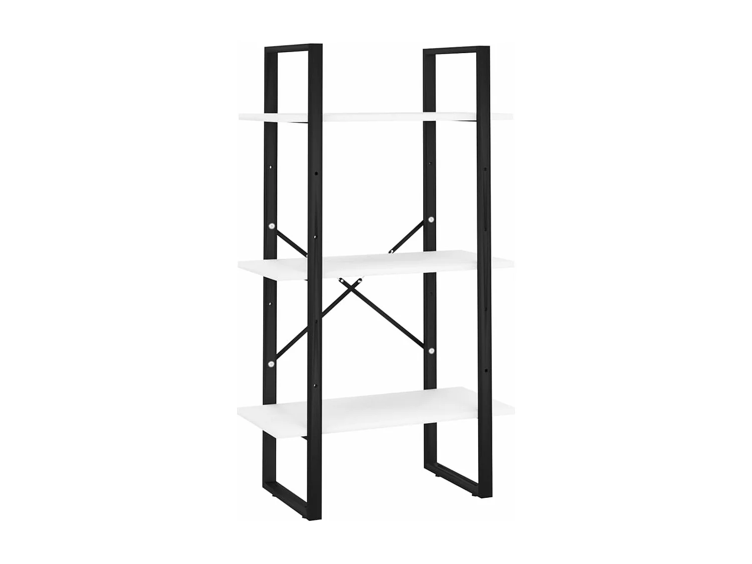 Boekenkast met 5 schappen 60x30x175 cm bewerkt hout wit