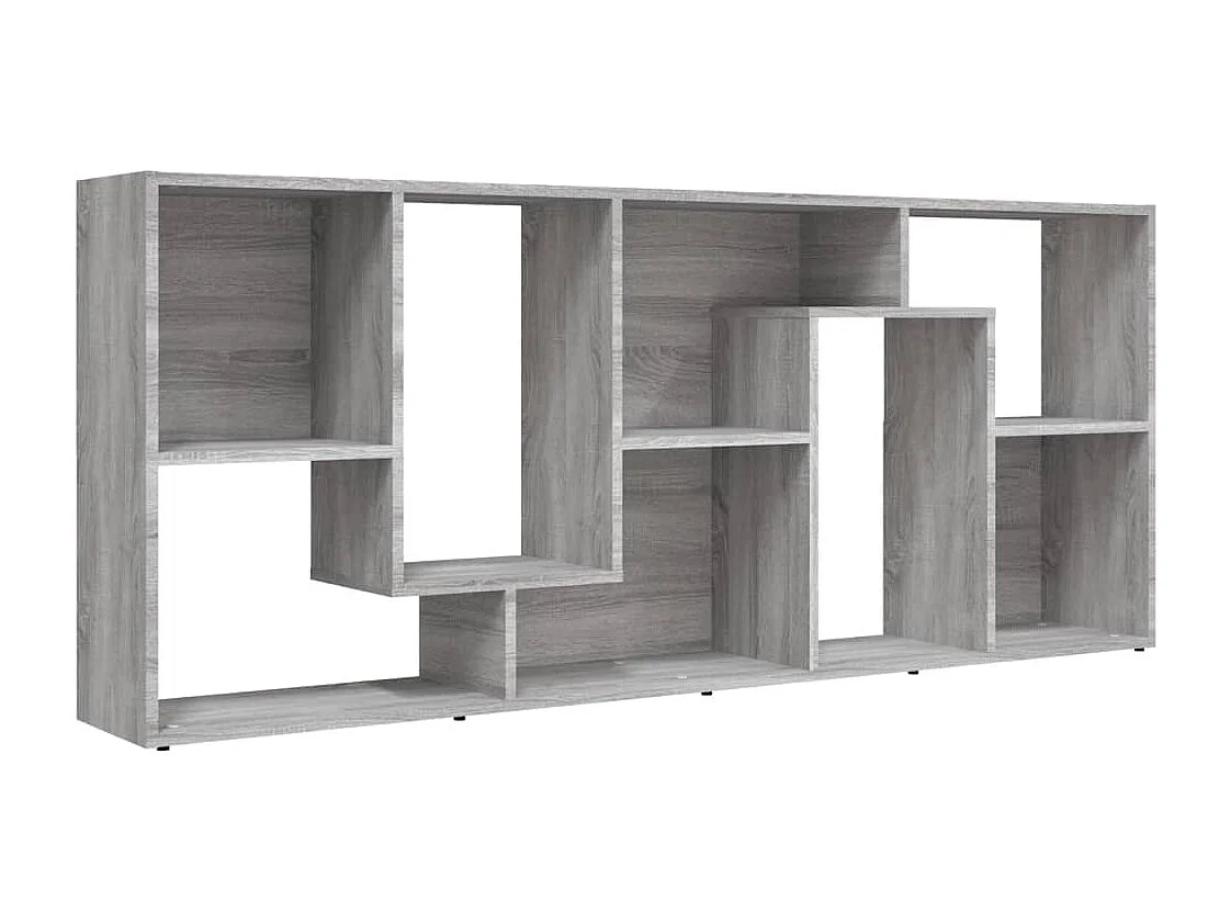 Boekenkast 67x24x161 cm bewerkt hout grijs sonoma eikenkleurig