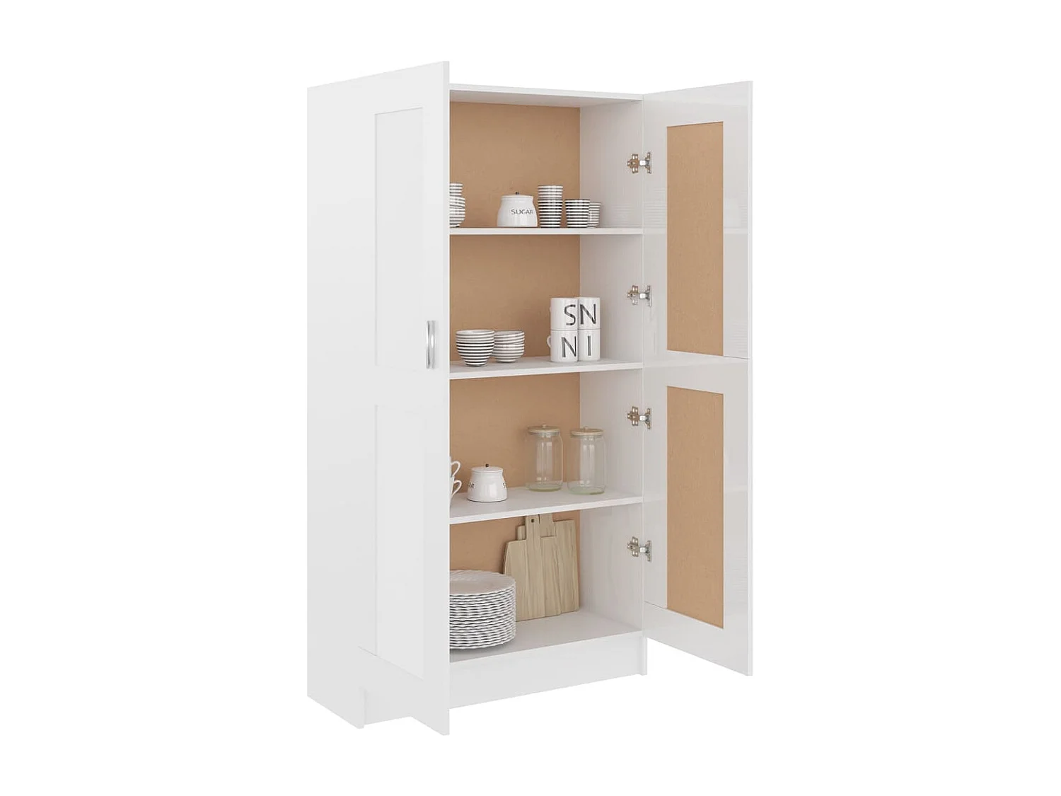 Bibliothèque Blanc brillant 82,5x30,5x150 cm Bois d’ingénierie