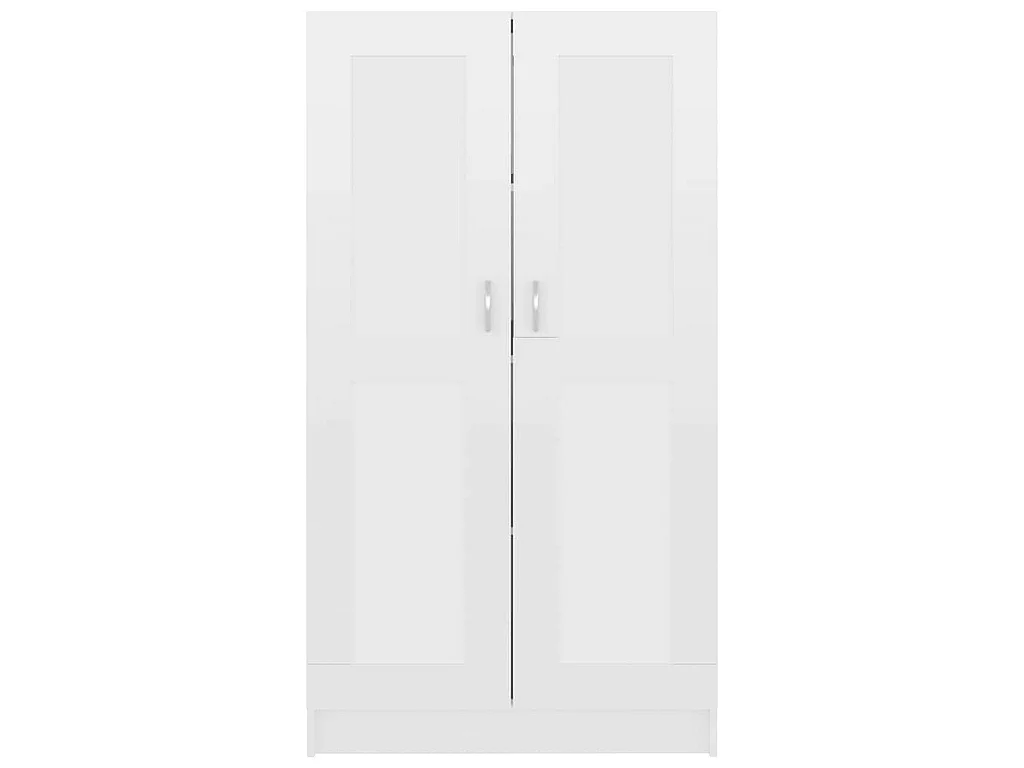 Libreria Bianco Lucido 82,5x30,5x150 cm in Legno Multistrato