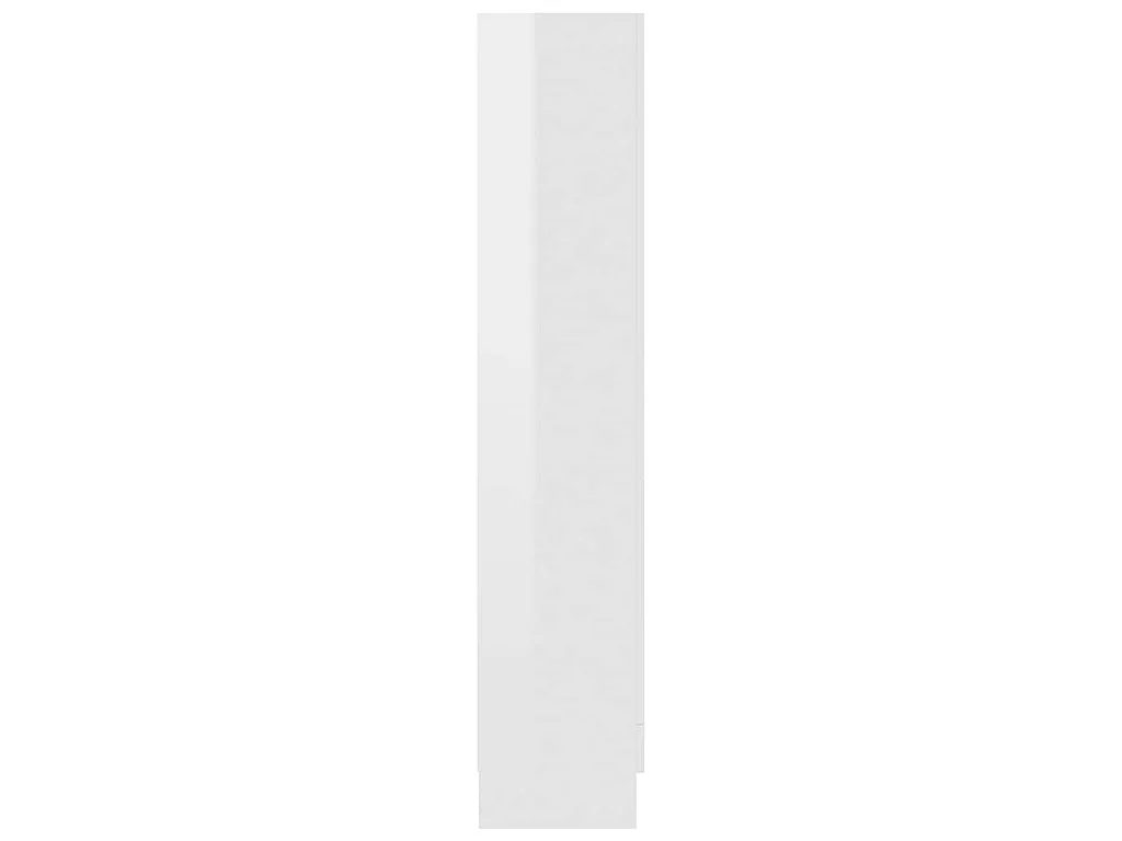 Libreria Bianco Lucido 82,5x30,5x150 cm in Legno Multistrato
