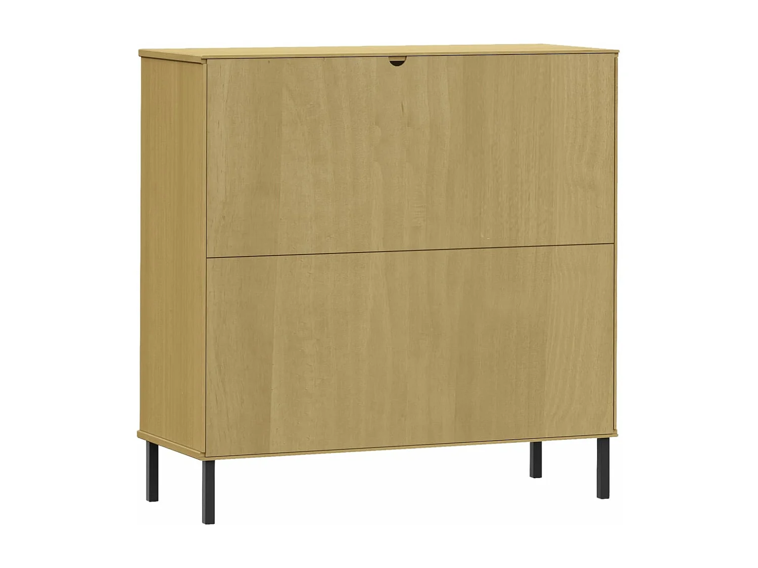 Bibliothèque avec pieds en métal Marron 90x35x90,5 cm Bois OSLO