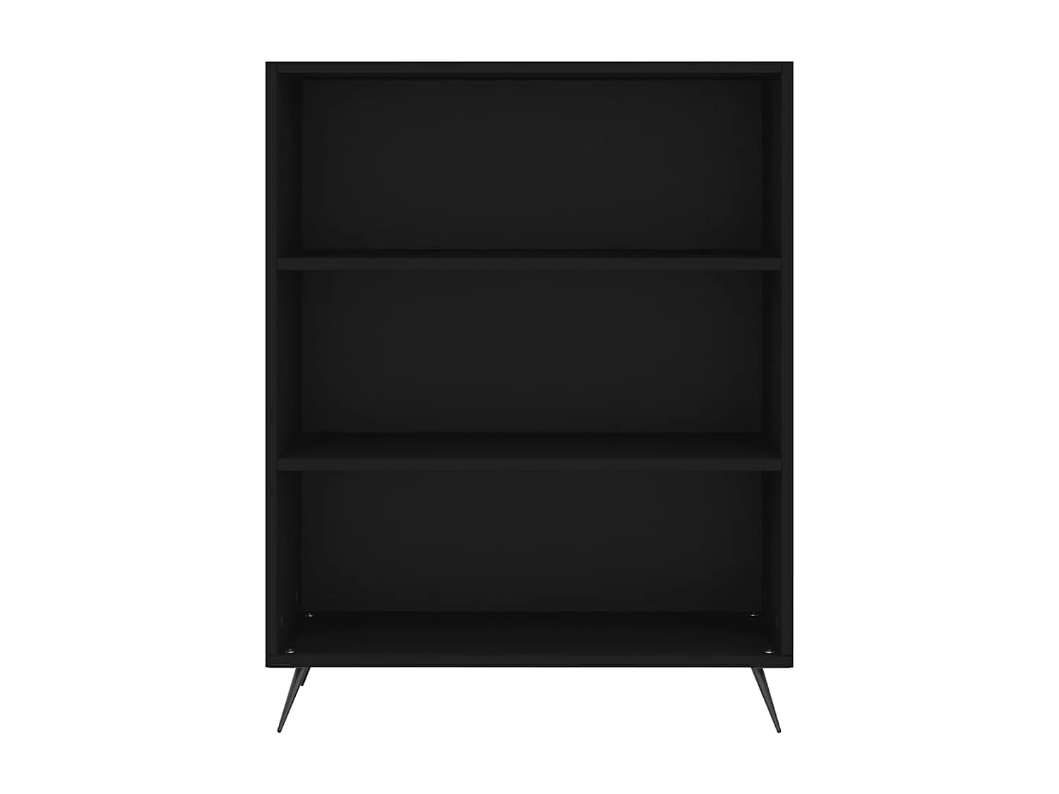 Bibliothèque noir 69,5x32,5x90 cm bois d'ingénierie