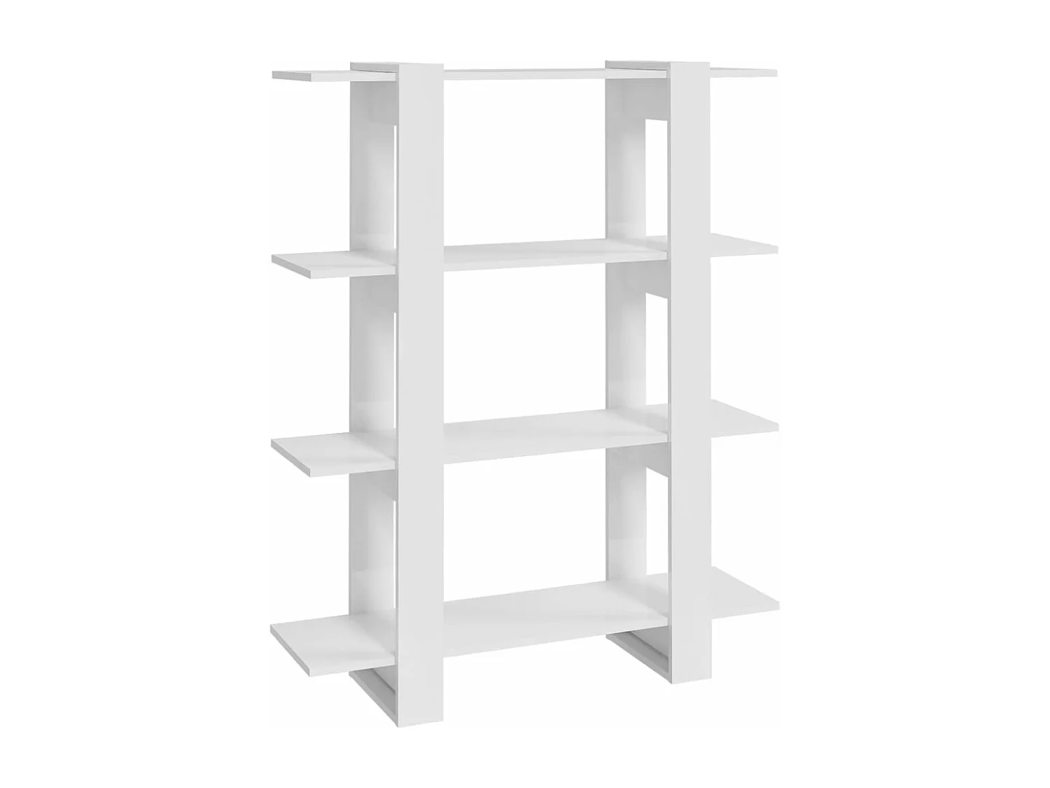 Boekenkast/kamerscherm 100x30x123,5 cm hoogglans wit