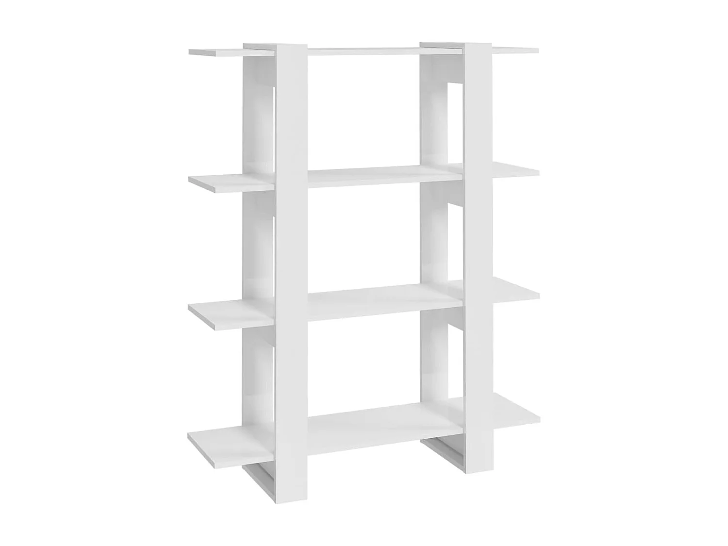 Boekenkast/kamerscherm 100x30x123,5 cm hoogglans wit