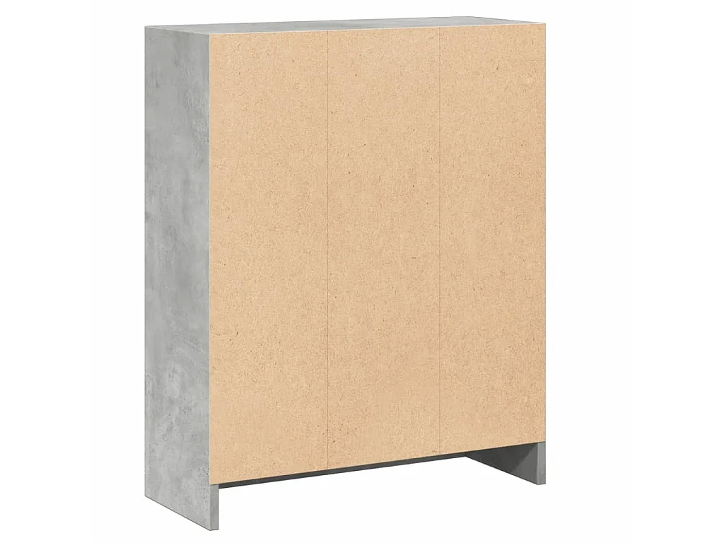 Libreria Grigio Cemento 60x24x76 cm in Legno Multistrato