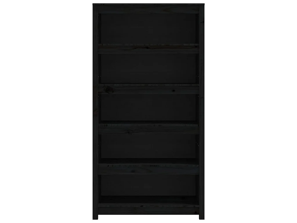 Estante 80x35x154 cm madeira de pinho maciça preto