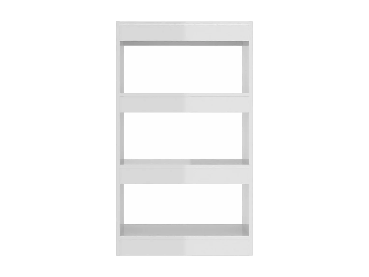 Bibliothèque/séparateur de pièce blanc brillant bois ingénierie