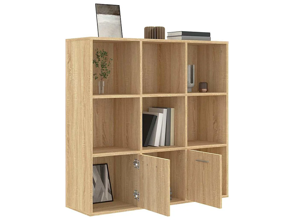 Bibliothèque Chêne sonoma 98x30x98 cm Bois d’ingénierie