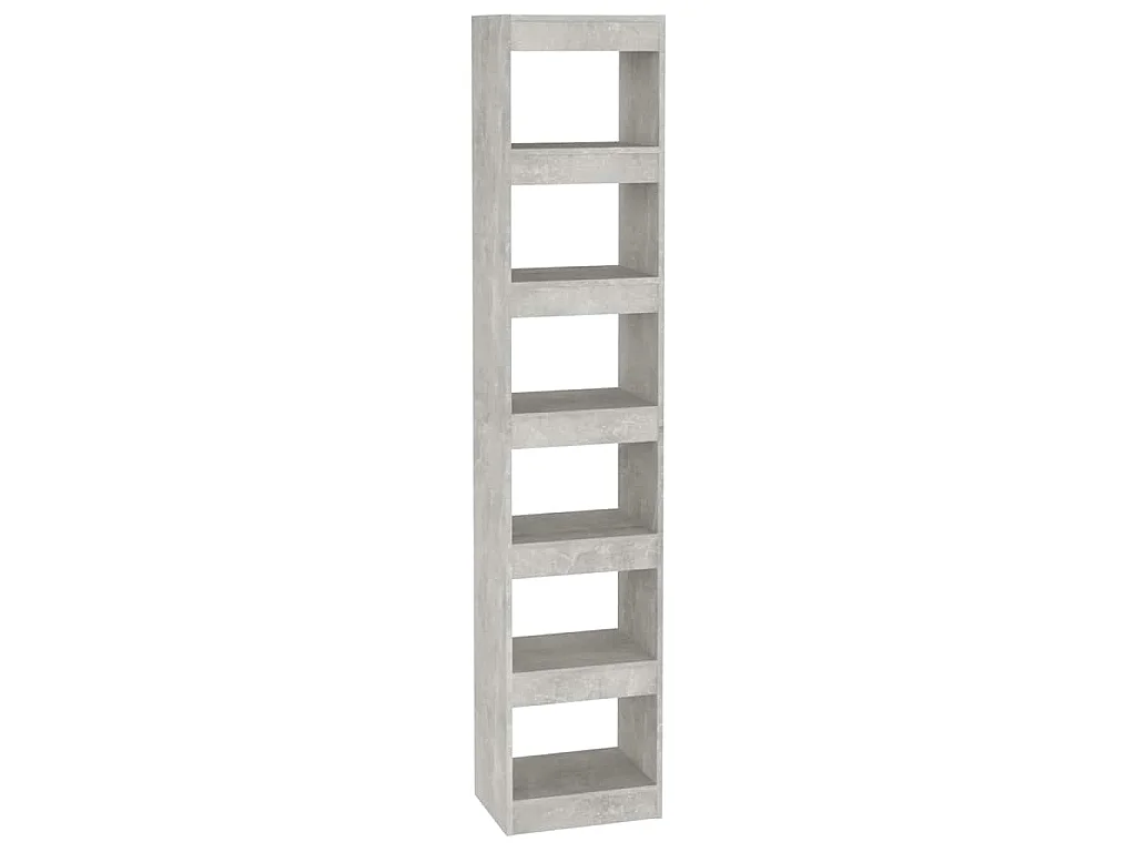Bibliothèque/Séparateur de pièce Gris béton 40x30x198 cm