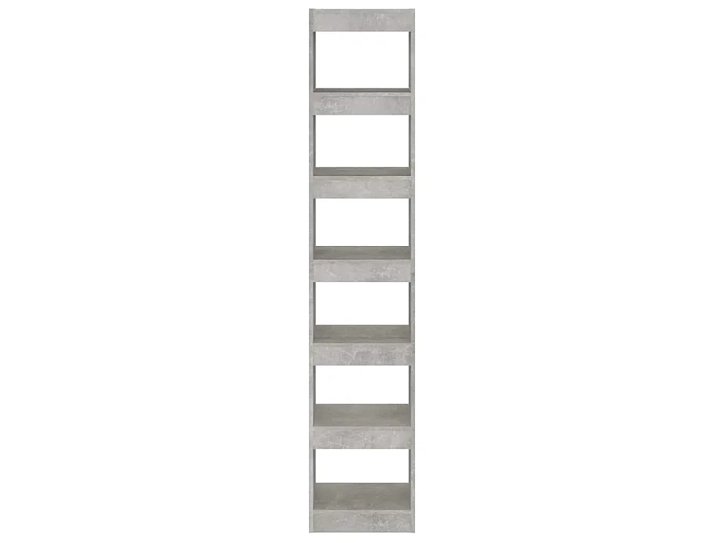 Bibliothèque/Séparateur de pièce Gris béton 40x30x198 cm