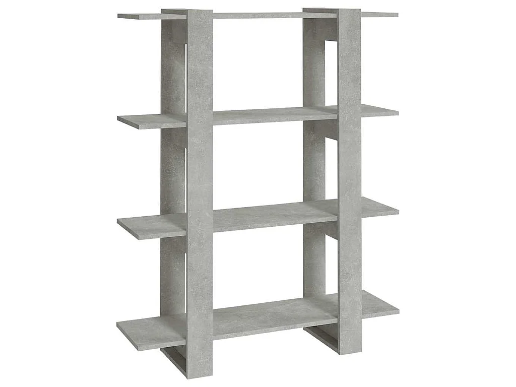 Bibliothèque/Séparateur de pièce Gris béton 100x30x123,5 cm