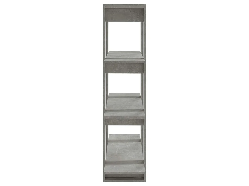 Bibliothèque/Séparateur de pièce Gris béton 100x30x123,5 cm