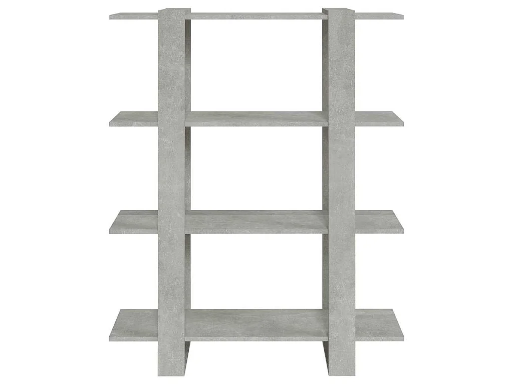 Bibliothèque/Séparateur de pièce Gris béton 100x30x123,5 cm