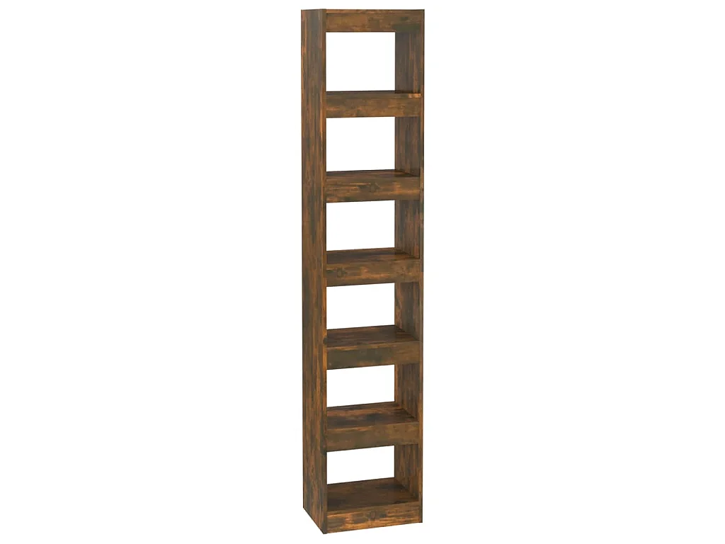 Boekenkast/kamerscherm 40x30x198 cm gerookt eikenkleurig